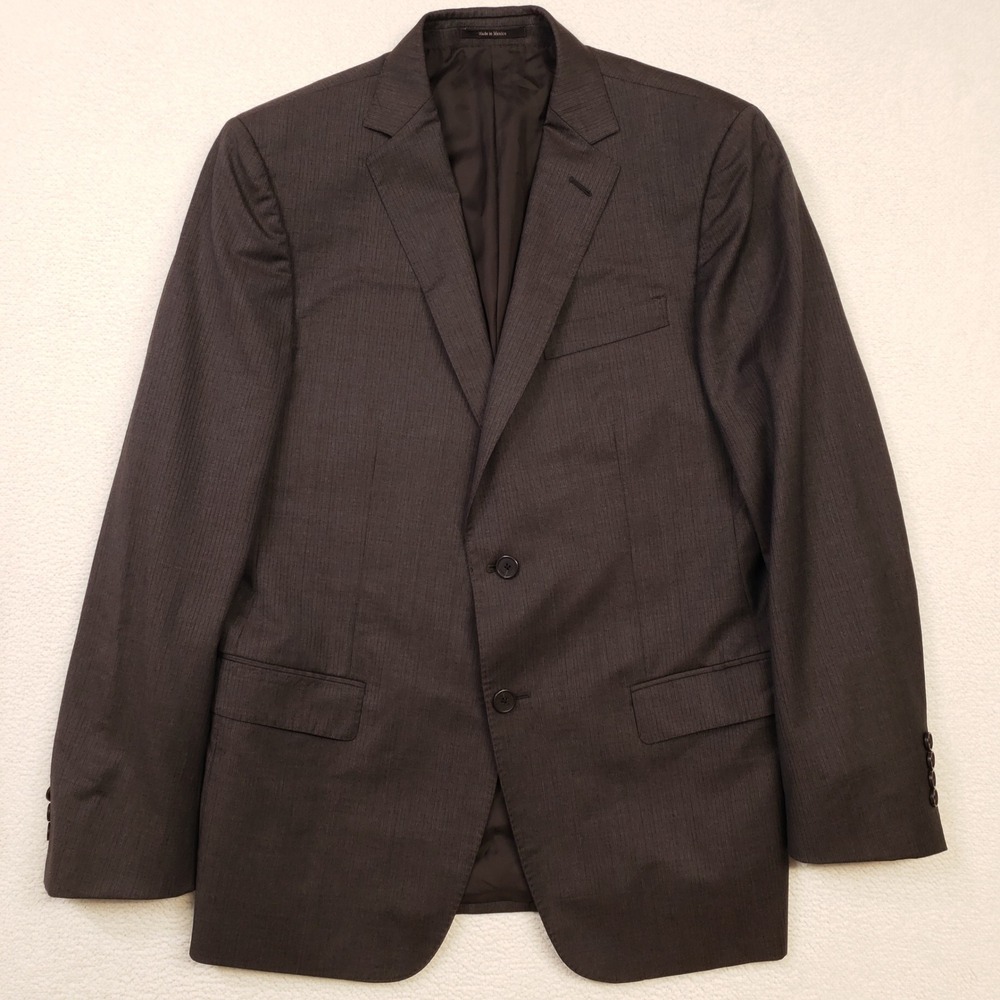 Z Zegna Suit Jacket Mens 40R Brown Wool City Blazer 2-Button Modern IT 50R